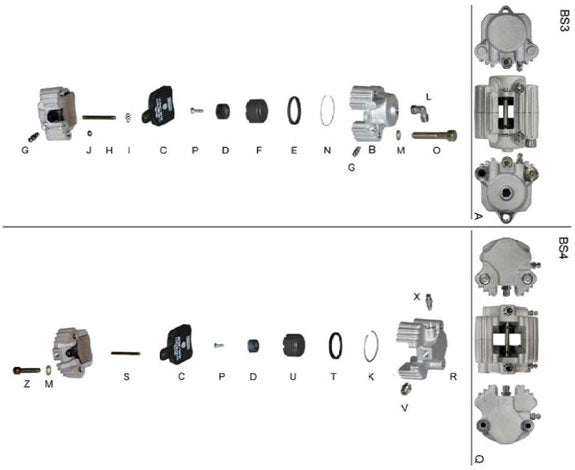 U. 0082.D6A Tony Kart OTK Self Adjusting Rear Caliper Piston BS3, BS4