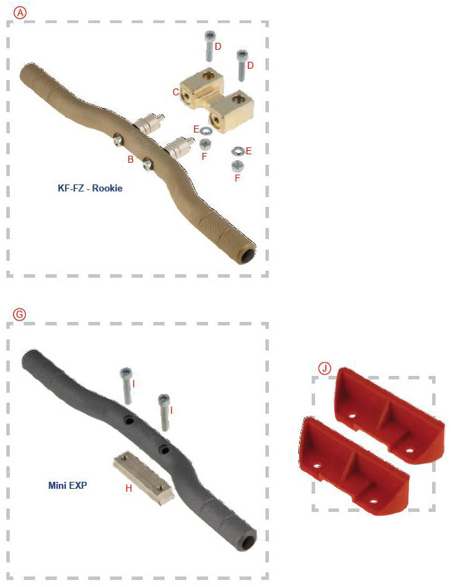 C. 0010.00B2 Tony Kart OTK Aluminum Support for Adjustable Foot Support