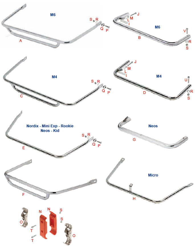 F. 0002.A0AH Tony Kart OTK Front Bumper Top for Mini Kart