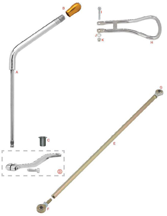 F. 0009.00 Tony Kart OTK 8mm Right Hand Steering Hyme with Nut