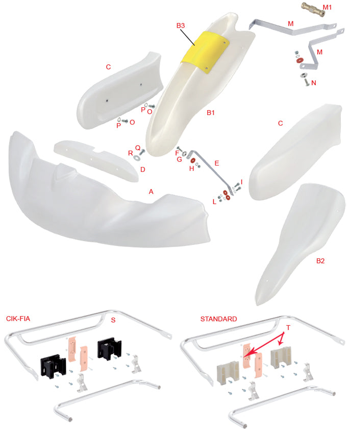 C. 0300.FCP Tony Kart OTK M6 Adult Pearl White Side Pod