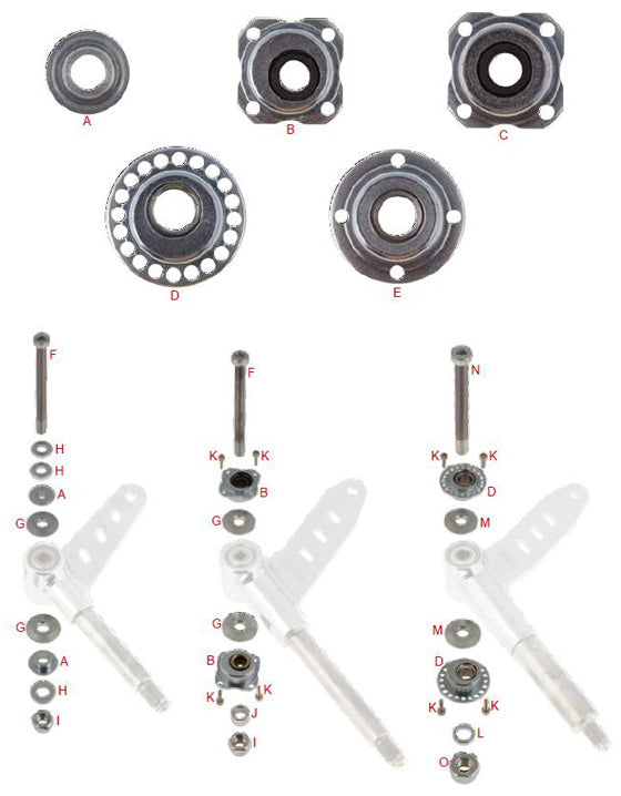 M. 0215.CB Tony Kart OTK Kingpin Bolt Spacer M10x24x3