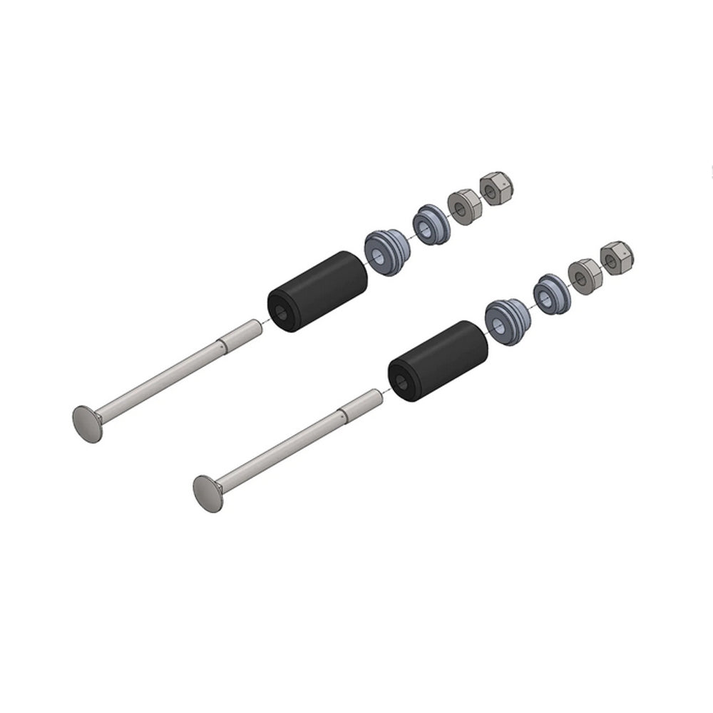 Parolin Cadet 28mm Rear Plastic Bumper Rubber Bolt Mounting Kit