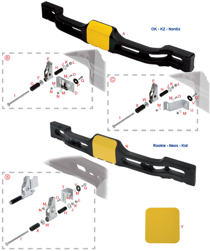 E. 0312.00C Tony Kart OTK Frame to Bumper Upright