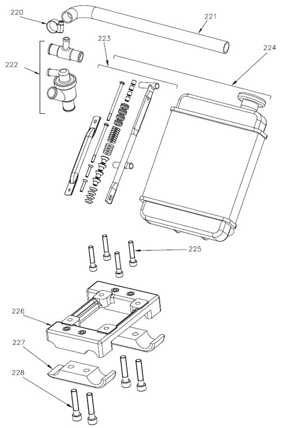 222. W866 Vortex Rok GP Thermostat with T Coupler