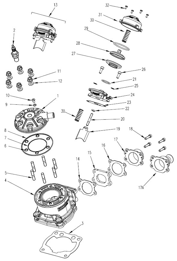 13. W10160/ROKGP Vortex Rok GP Exhaust Power Valve Group Set