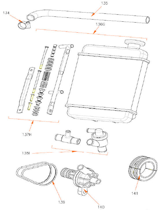 139. (880) Rok TT Water Pump Belt O-Ring