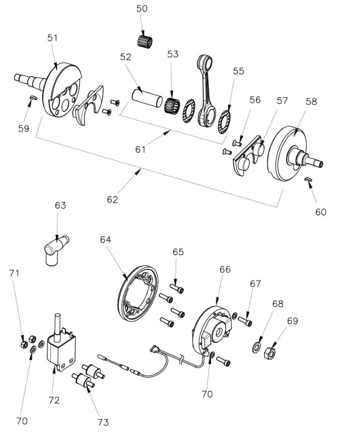 59. W121 Vortex Rok VLR PTO Woodruff Clutch Key