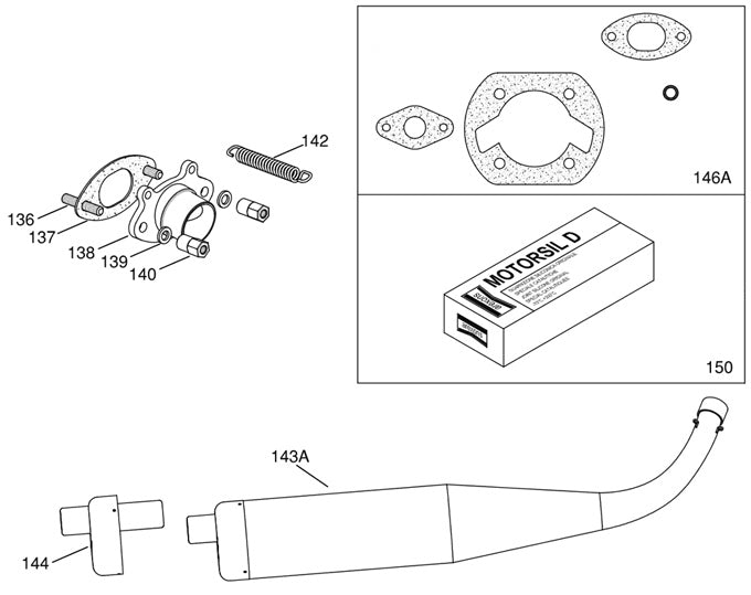 137. A-61360 IAME Mini Swift Exhaust Gasket