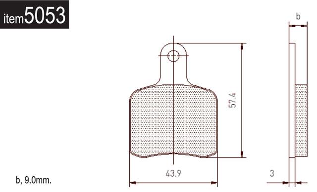 5053 Ferodo Tony Kart Rear, Front New Style Aftermarket Brake Pads, Pair