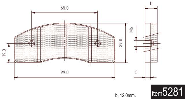 5281 Top Kart Aftermarket Rear Brake Pads