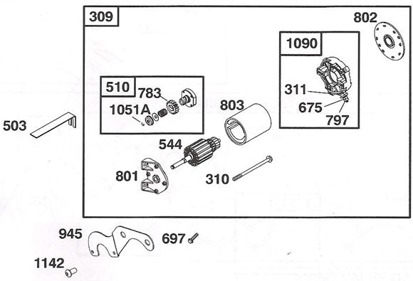 697. 793567 Briggs World Formula Starter Motor Screw