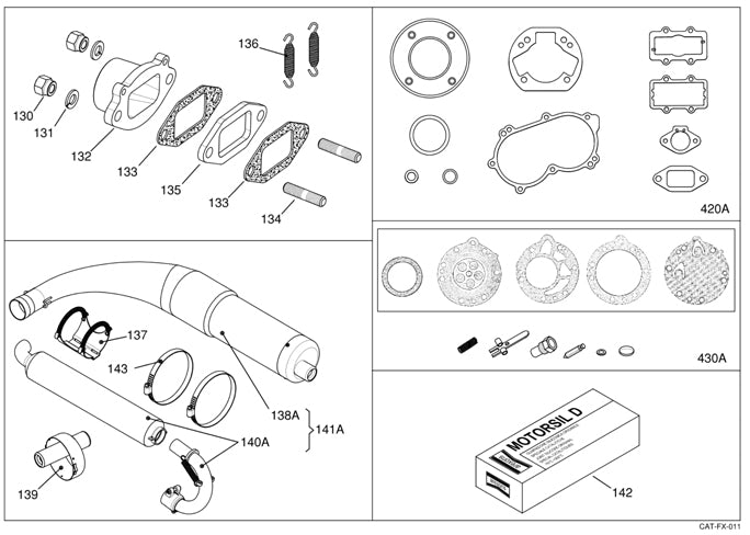 (136) IFH-55100 IAME X30 Swivel Exhaust Pipe Spring