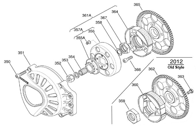 (365) X30125831 X30 Starter Ring Gear for New Style Friction Hub