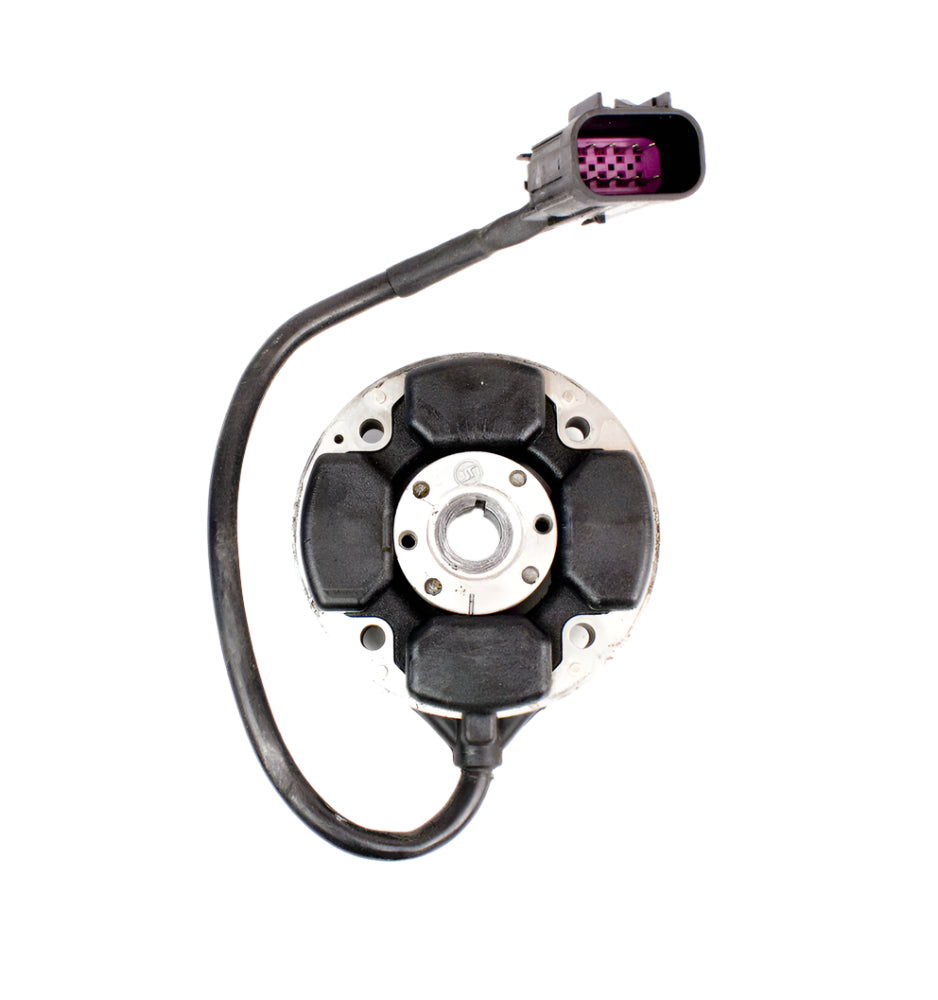 (276A) X30125952 IAME X30 USED Selettra Stator Ignition, Purple Connector