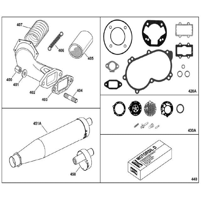 (420A) IA-125990B IAME X30 Complete Engine Gasket Set