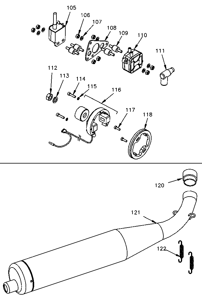 Mini Rok Ignition, Exhaust Parts