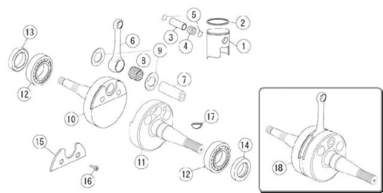 PRD Crank, Piston, and Rod Parts