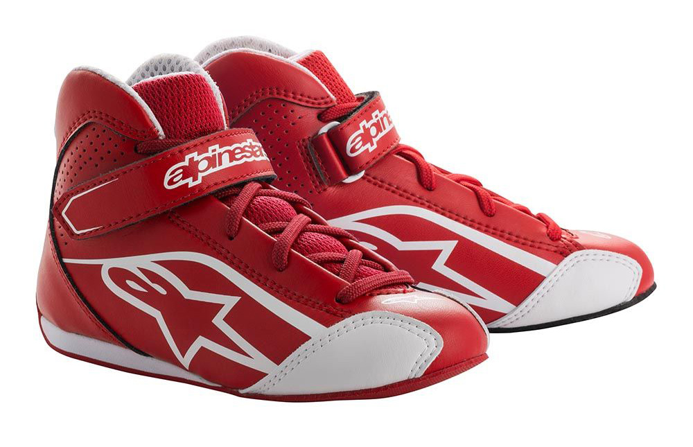 Alpinestars 2712013-32-5 Red/White Size-5 Tech 1-K Karting Shoes