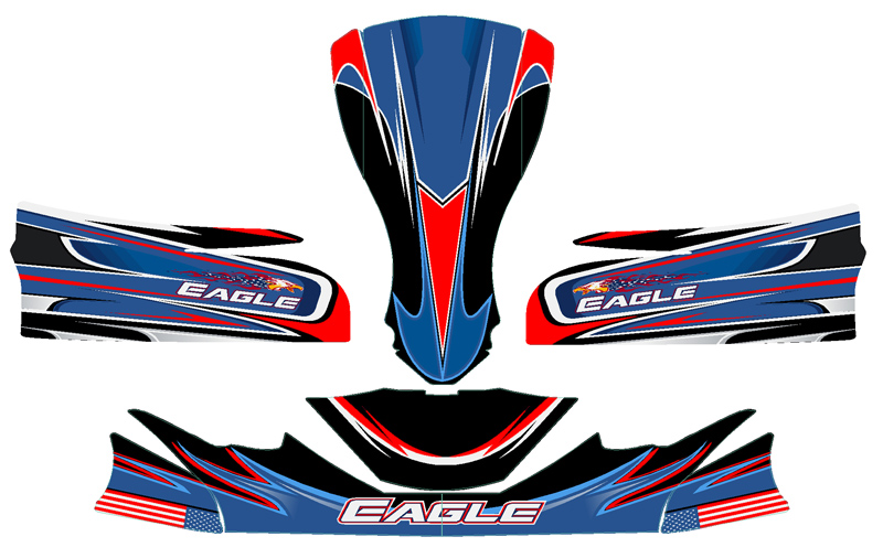 Eagle Kart KG FP7 CIK Bodywork Complete Sticker Kit - SPECIAL ORDER