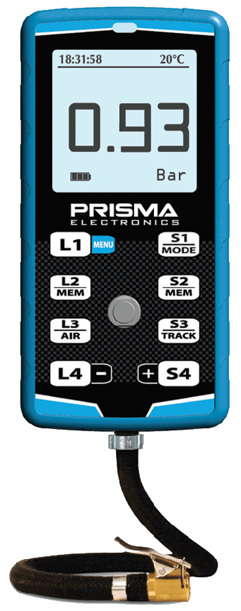 HPM4X-PYR2-STW Prisma Digital Air Pressure Tire Gauge with Stopwatch Function and Infrared Tire Temperature Sensor