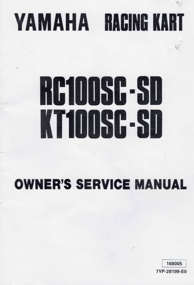 Yamaha Racing Kart Owner's Service Manual