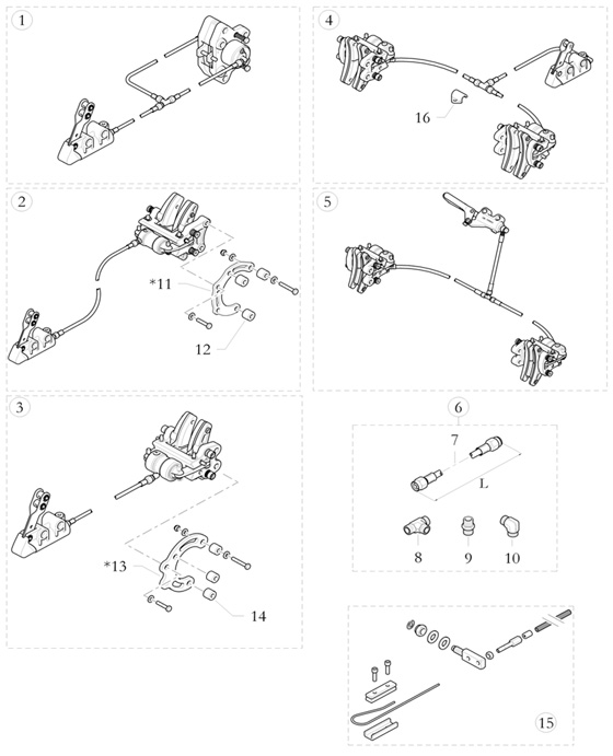 100. 10.8639.00 Birel Manual Hand Operated Front Brake System
