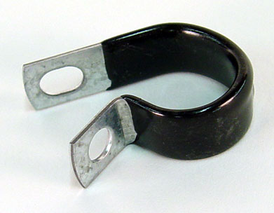 3/4" Thin Steel Clamp with Black Rubber Coating