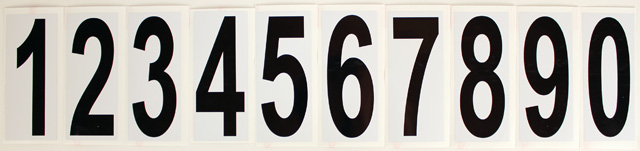 Comet White Background Kart Numbers