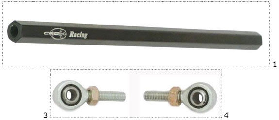 1. FAN.01539 CRG Hex Tie Rod 215mm
