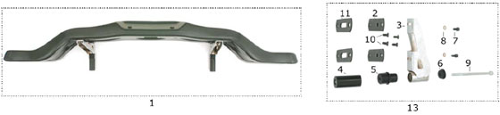 1. AFS.01701 CRG Plastic Rear Bumper Only