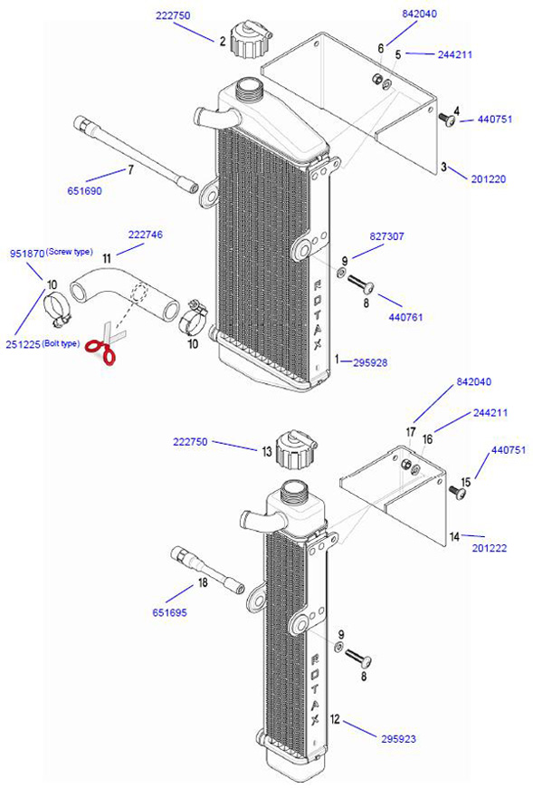 14. 201222 Rotax Micro Max Radiator Flap
