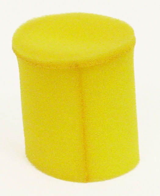 Yellow Pre-Filter Foam Sock, 6 1/2" Long