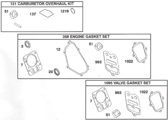 358. 557110 World Formula Engine Gasket Kit