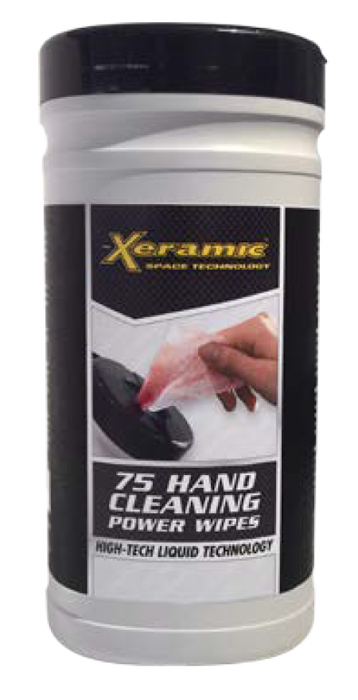 Xeramic Hand Cleaning Power Wipes, 75 Wipes